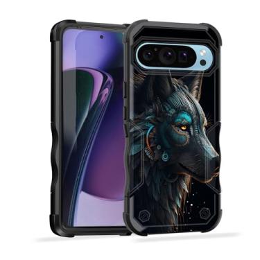 Imagem de EFGWSDER Capa para Pixel 10 Pro XL, [camada dupla] [proteção contra quedas de grau militar de 3,5 m] Capa resistente à prova de choque para Google Pixel 10 Pro XL 6,8 polegadas 2025, lobo legal