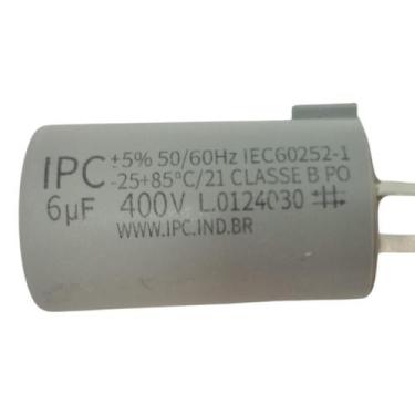 Imagem de Capacitor P/ Ventilador 3 Pinos 6uf 50/60hz 400v Loren Sid