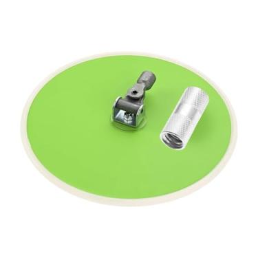 Imagem de WeiLaiKeQi Cabeça de lixadeira de haste redonda, ferramenta de lixamento para polimento de drywall, peça de lixadeira de parede redonda portátil de 9 polegadas, Verde