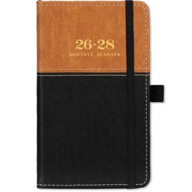 Imagem de Agenda Lemome 2024-2026 - Calendário Mensal de 3 Anos, 16 cm x 9 cm, com Bolso Interno e Suporte para Caneta