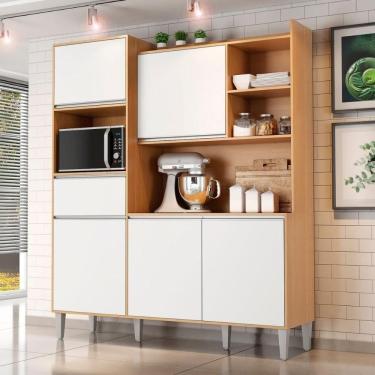 Imagem de Armario De Cozinha Completo Saturno Amendoa Branco