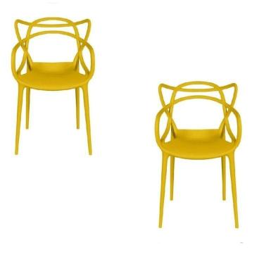 Imagem de Kit com 2 Cadeiras para Sala de Jantar Allegra Solna Amarela