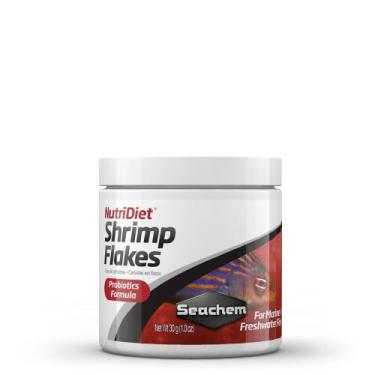 Imagem de Ração Seachem Nutridiet Shrimp Flakes 100g A Base De Camarão