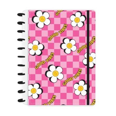 Imagem de Caderno de Discos Capa Dura A4 Rosa Vibes com 80 folhas abyara graf (tipo caderno inteligente)