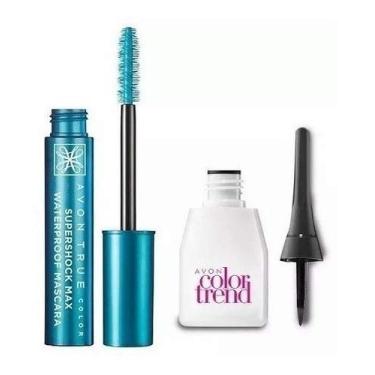 Imagem de Avon Máscara Rímel Super Shock Max + Delineador Líq Turquesa Volume, Curling