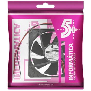 Imagem de Microventilador Cooler Ventoinha 80 X 80 X 25MM 12V 075-8080 5+