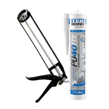 Imagem de Kit Aplicador Silicone 2 Hastes + Selante Pu 40 Fix Tekbond