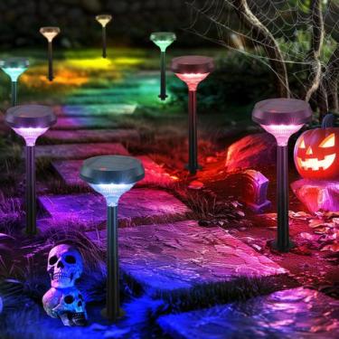 Imagem de Solar Pathway Lights Linkind, pacote com 8 unidades, à prova d'água pa