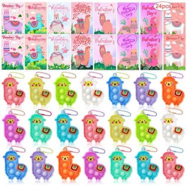 Imagem de Presentes de Dia dos Namorados Kiss Monkey 24 Llama Pop Fidget Toys