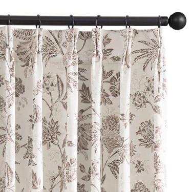 Imagem de Cortinas Blackout JINCHAN Pinch Pleated Floral 100% Blackout