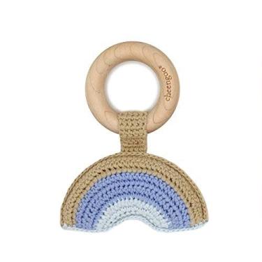 Imagem de Cheengoo All Natural Baby Toy - Chocalho Arco-íris Azul