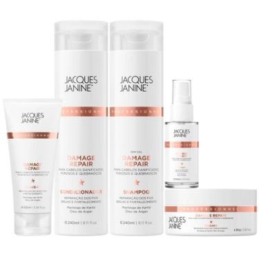 Imagem de Kit Jacques Janine Damage Repair Shampoo + Condicionador 240ml Máscara