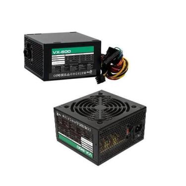 Imagem de Fonte Atx Aerocool 600Wts Reais C/Cooler Stealth 12Cm Vx-600 Biv