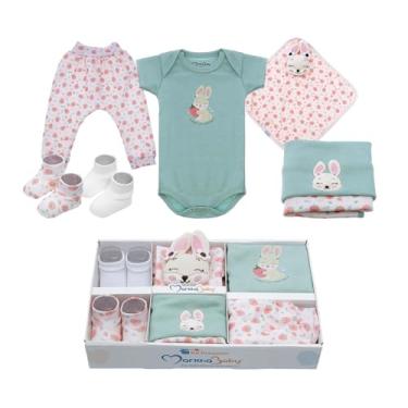 Imagem de Kit 6 Pçs Presente Enxoval Bebes Roupas Para Recem Nascido (P, Verde Chamego)