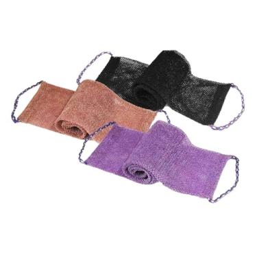 Imagem de predolo 3x Toalhas de banho esfoliantes para spa, toalhas de banho esfoliantes, malha densa com alças, rede de esfoliação africana, esfoliantes corporais