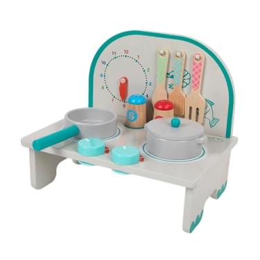 Imagem de Yunhgft Conjunto de Brinquedos de Cozinha Infantil, Dramatização, Presentes, Lembrancinhas para Festa, Simulação, Educacional, Pré-escolar, Artesanato Realist, Conjunto Azul a