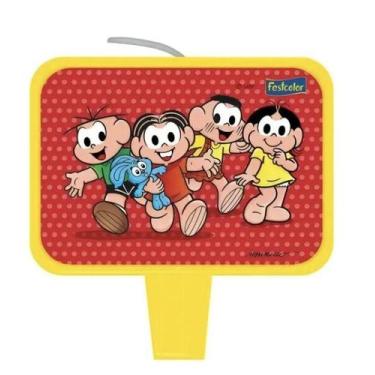 Imagem de Vela Plana Festa Turma da Mônica 7x8cm 1 Unidade Festcolor Licenciado 
