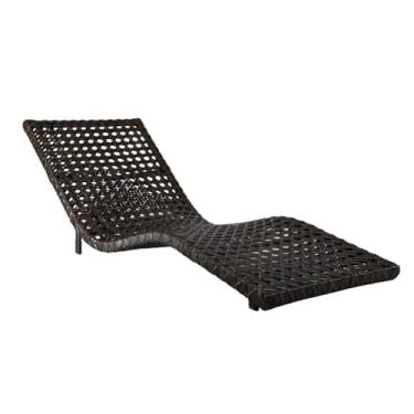 Imagem de Espreguiçadeira de Alumínio para Piscina e Área Externa, Turquesa, Design Vazado, Reclinável, Mobiliário de Jardim (Pedra Ferro)