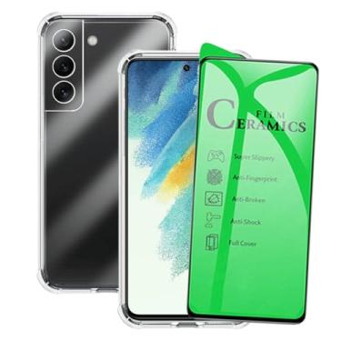 Imagem de Capa Capinha Anti Impacto e Película Premium 9D Cerâmica Compatível Com Samsung Galaxy S21 FE
