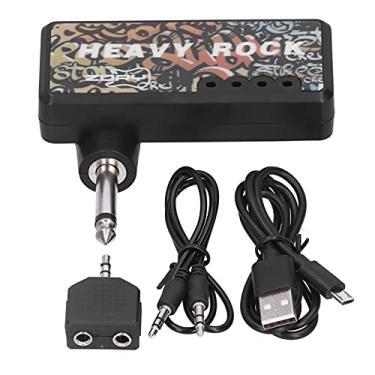 Imagem de AYNEFY Amplificador de Fone de Ouvido de Guitarra, Mini Amplificador de Guitarra Recarregável Usb Com Efeitos, Portátil para Uso Doméstico, Design Compacto para Músicos
