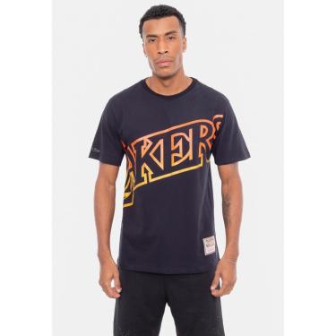 Imagem de Camiseta Mitchell & Ness Flames Los Angeles Lakers Masculino-Masculino