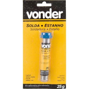 Imagem de Estanhos Em Fio Para Solda 1mm 63x37% Tubo com 25g - 74.38.633.715 - VONDER
