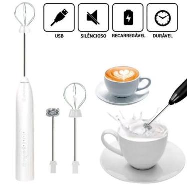 Imagem de Mixer Misturador De Bebidas 2 Em 1 Inox Ovos Café Bateria