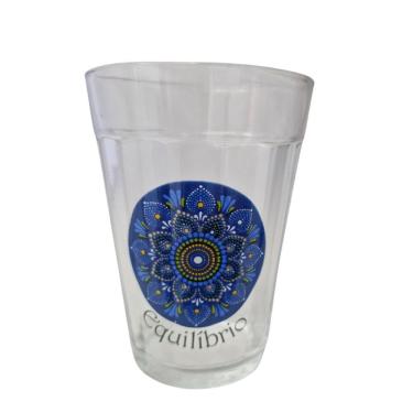 Imagem de Copo Vidro Americano Mandala Equilíbrio Presente Decoração