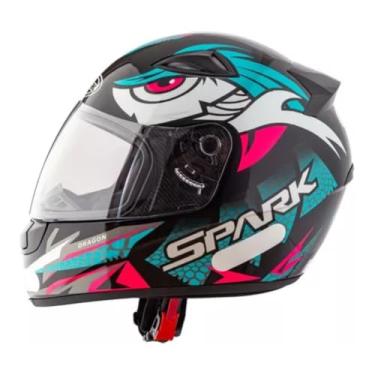 Imagem de Capacete EBF Spark Dragon - Preto e Tiffany - 60