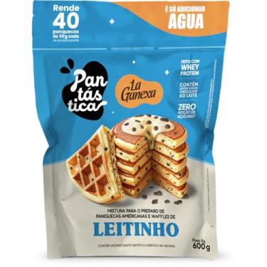 Imagem de Massa para panqueca americana e Waffle, Zero com Whey Sabor Leitinho 600g - La Ganexa Pantástica
