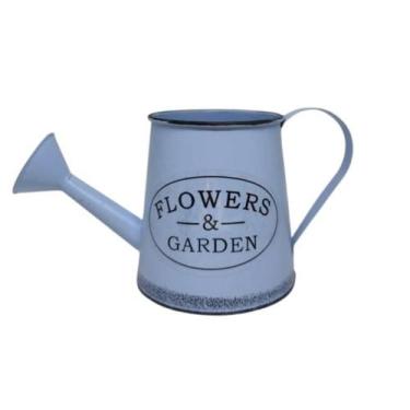 Imagem de Vaso Regador Decoração Metal Flowers Garden Arranjo Azul