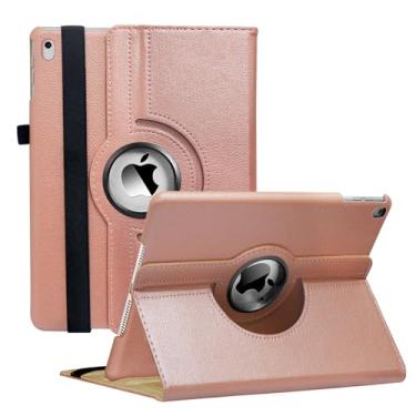 Imagem de LRCXL Capa protetora inteligente para iPad Air 3ª geração de 10,5 polegadas 2019/iPad Pro 10,5 polegadas 2017-360 graus com suporte giratório com função hibernar/despertar automática