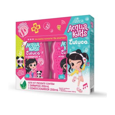 Imagem de Shampoo e Condicionador Acqua Kids Luluca Cheirinho de Pink Marshmallow 250ml Cada