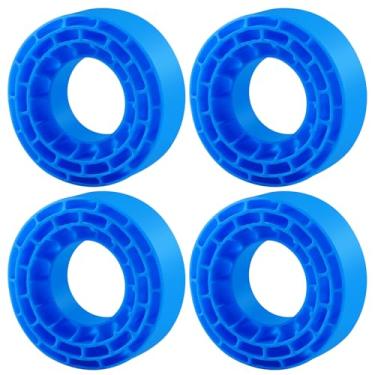 Imagem de MORFUM 1.3" Silicone Rubber Insert Foam fit for 68-72mm*24-27mm 1.3" Tires, Ultra Soft Blue Silicone Rubber Liner for TRX4M SCX24 1/18 1/24 Crawler Tire, Replacement of Sponge Foams 4pcs (Blue)