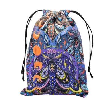 Imagem de Bolsa para cartas de tarô, bolsas e bolsas de tarô, Bolsa para Cartões Oracle, sacos de armazenamento de dados para cartas de tarô com cordão, bolsa porta-cartões Oracle com padrão de borboleta (5,12