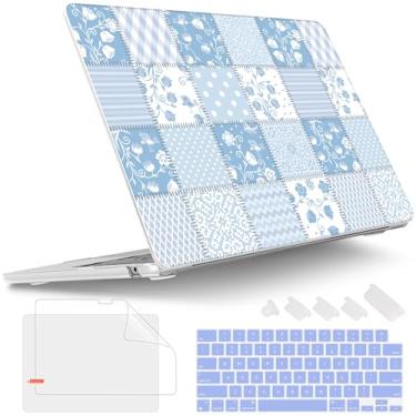 Imagem de Tuiklol Capa M4 MacBook Air de 13,6 polegadas, versão 2025-2022, chip M2, modelo A3240, A3113, A2681, capa rígida de plástico para MacBook Air 13.6, tela retina líquida com Touch ID, patchwork floral