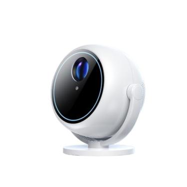 Imagem de Projetor portátil, projetor de domo 360° 1080P 180ANSI, Bluetooth 5.0, foco motorizado rotativo(White-120V/220V)