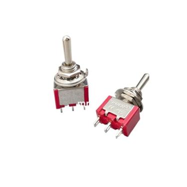 Imagem de MTS-123 223 Botão de redefinição dupla de 6 mm interruptor alternador de cabeça de agitação 3/6 pinos botão basculante de 3 engrenagens URMIBDAI(MTS-123 3PIN, 10 peças)