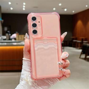 Imagem de Capa transparente para Samsung Galaxy S25 Edge S22 S23 S24 Ultra S21 S24 FE A17 A56 A35 A34 A55 A54 A14 A15 A36 A26, rosa, para Samsung A17 5G