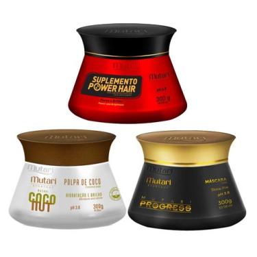Imagem de Mutari kit suplemento power hair + coconut + progress shine pro 300g