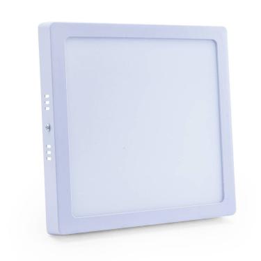 Imagem de Plafon Led Sobrepor 18w Quadrado 3000k Branco Quente Bivolt -unidade