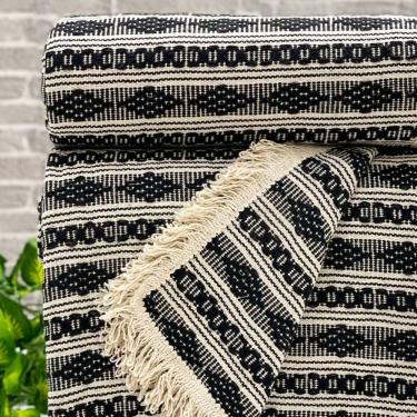 Imagem de Manta Diamante Super King 100% Algodão 260x250 Listra Preto/cru