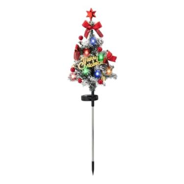Imagem de Ｂｅｓｇａ Luminária solar de Natal para caminho, luminária de estaca, decoração natalina externa para, Nevado
