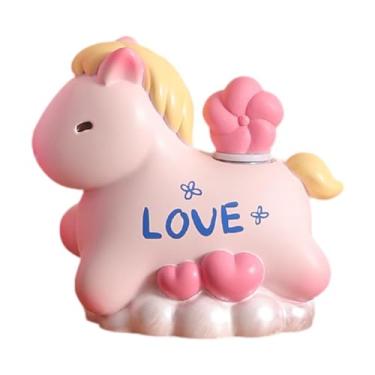 Imagem de WeiLaiKeQi Escultura de Cavalo para Decoração de Mesa, Artesanato em Resina, Enfeite de Cavalo do Zodíaco, Estátua de Animal para Lareira, Mesa ou, E