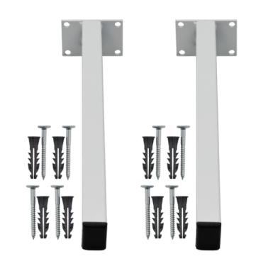 Imagem de Suporte Mão Francesa 2un Grapa Para Pia De Parafusar Parede Granito Balcão Microondas Banheiro Lavanderia (Branca)