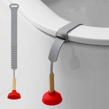 Imagem de Higiene do elevador do assento sanitário evita tocar em várias cenas - 1 peça de design de silicone, funciona como alça de vaso sanitário, acessório de banheiro público e ferramenta de banheiro