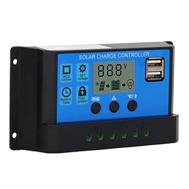 Imagem de Hyuduo Controlador de Painel Solar, Carregador de Rastreamento MPPT, Display LCD, Liga de Alumínio, para Casa, Industrial, Comercial, Regulador Fotovoltaico 12V 24V Com Saída USB Dupla, Fácil (100A)