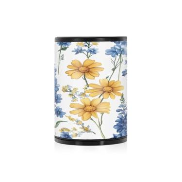 Imagem de Wassud Pétalas de flores graciosas cinzeiro de carro de liga de alumínio com tampa cinzeiro de carro à prova de cheiro à prova de vento cinzeiro de viagem para SUV caminhão escritório casa