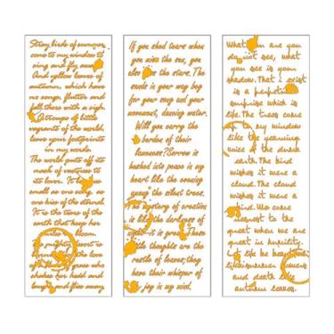 Imagem de Folha de adesivos de scrapbook de texto com estampagem em folha, adesivos decorativos de PET para diários, cartas, agendas, diário, artesanato DIY