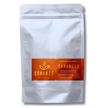 Imagem de Café Especial Comanze Linha Caramelo 250g – em Grãos – 100% Arábica, Notas de Caramelo Toffee e Nozes, 85+ Pontos SCA, Torra Média – Premium